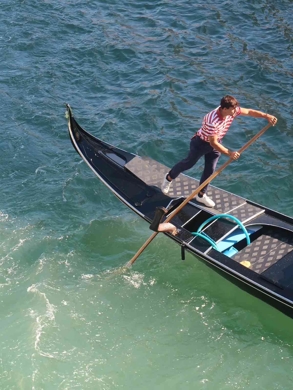 gondola under bridge in venice