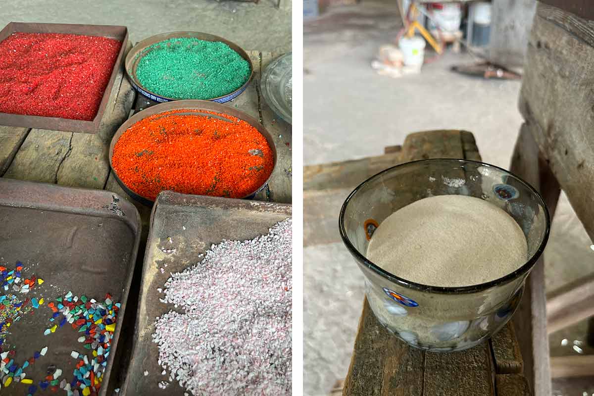 murano glass factory elements