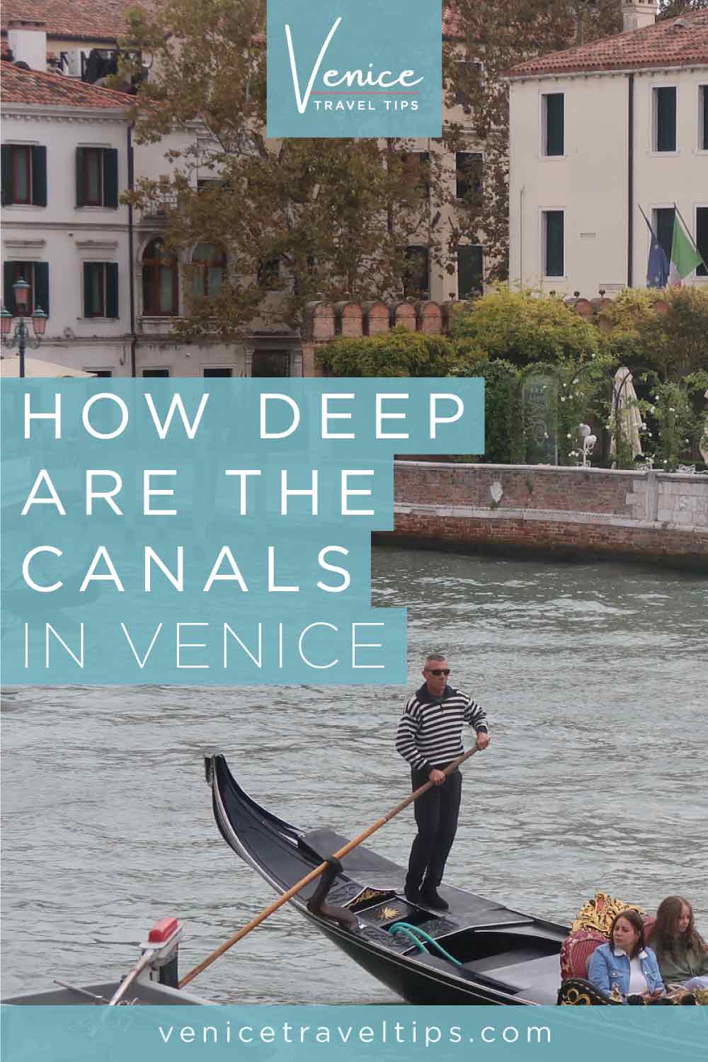 how deep are venice’s canals pin