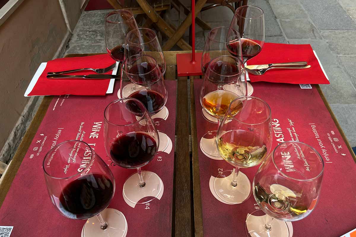 venice wine tasting flight